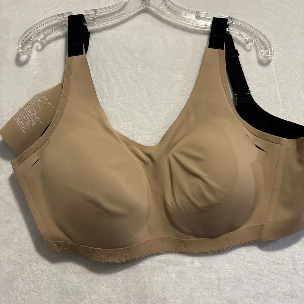 Honeylove Bra 2X Black Crossflex Activity Cloudfuse Wireless Comfort Support